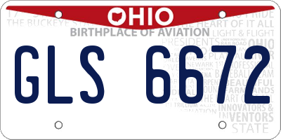 OH license plate GLS6672