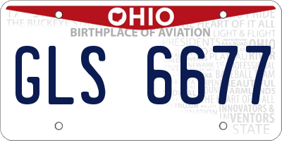 OH license plate GLS6677