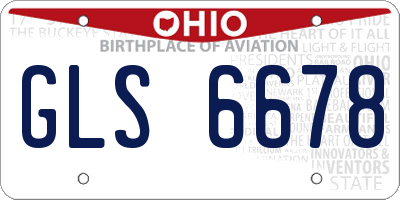 OH license plate GLS6678