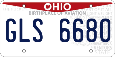 OH license plate GLS6680