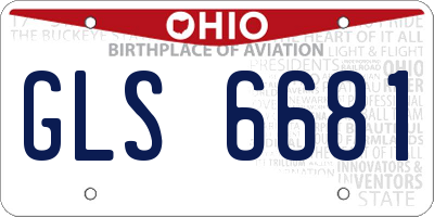 OH license plate GLS6681