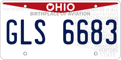 OH license plate GLS6683