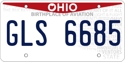 OH license plate GLS6685