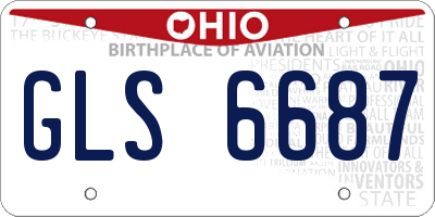 OH license plate GLS6687