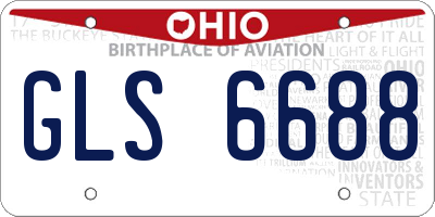 OH license plate GLS6688