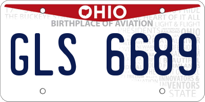 OH license plate GLS6689