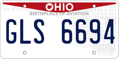OH license plate GLS6694