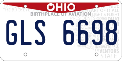 OH license plate GLS6698