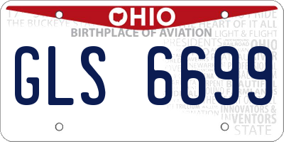 OH license plate GLS6699