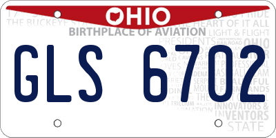 OH license plate GLS6702