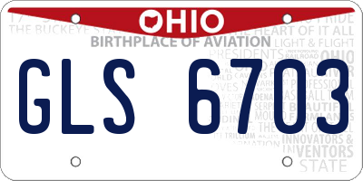 OH license plate GLS6703