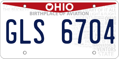 OH license plate GLS6704