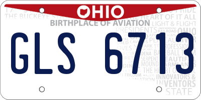 OH license plate GLS6713