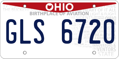 OH license plate GLS6720