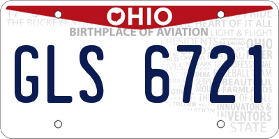 OH license plate GLS6721