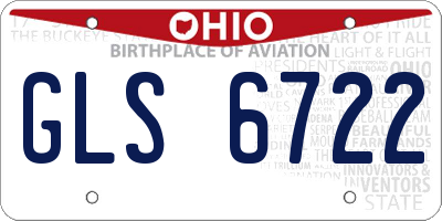 OH license plate GLS6722