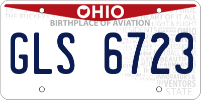 OH license plate GLS6723