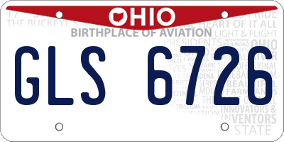 OH license plate GLS6726