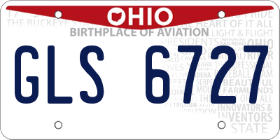 OH license plate GLS6727