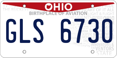 OH license plate GLS6730