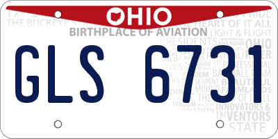 OH license plate GLS6731