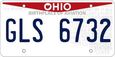 OH license plate GLS6732