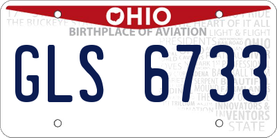 OH license plate GLS6733