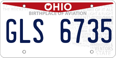 OH license plate GLS6735