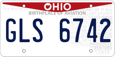 OH license plate GLS6742