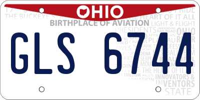 OH license plate GLS6744