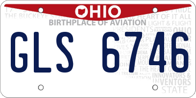 OH license plate GLS6746