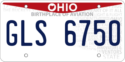 OH license plate GLS6750