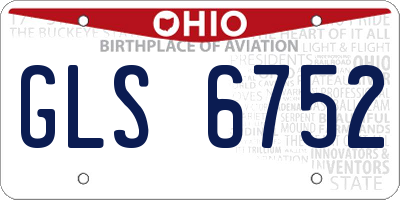 OH license plate GLS6752