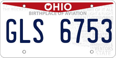 OH license plate GLS6753