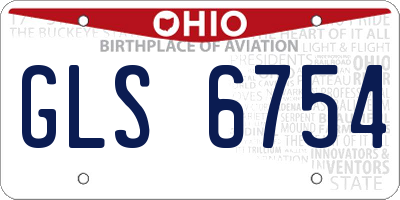 OH license plate GLS6754