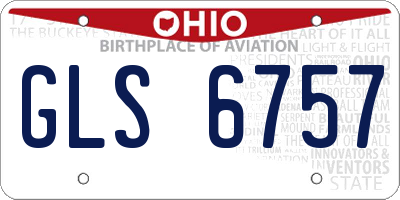 OH license plate GLS6757