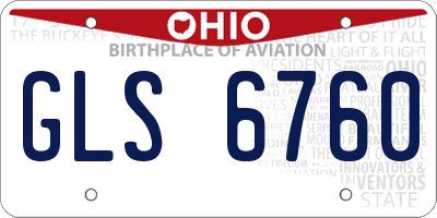 OH license plate GLS6760