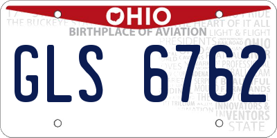 OH license plate GLS6762