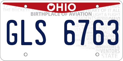 OH license plate GLS6763