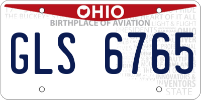 OH license plate GLS6765
