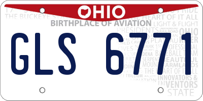 OH license plate GLS6771