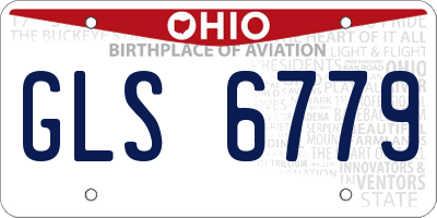 OH license plate GLS6779