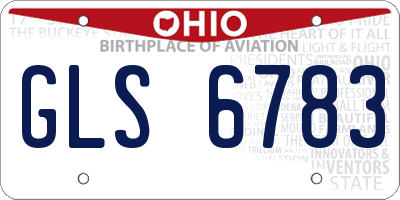 OH license plate GLS6783