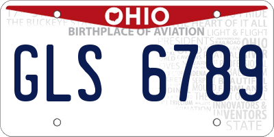 OH license plate GLS6789