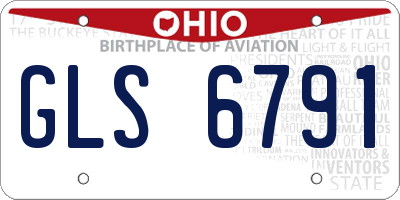 OH license plate GLS6791
