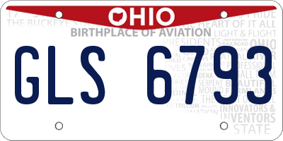 OH license plate GLS6793