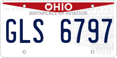 OH license plate GLS6797