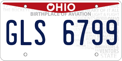 OH license plate GLS6799