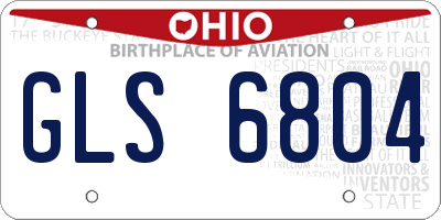 OH license plate GLS6804