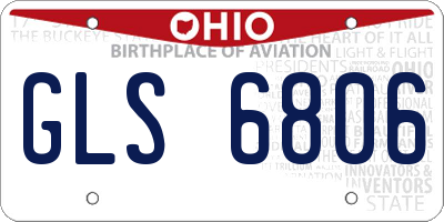 OH license plate GLS6806